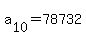a%5B10%5D+=+78732