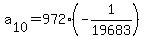 a%5B10%5D+=+972%2A%28-1%2F19683%29