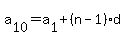 a%5B10%5D+=+a%5B1%5D+%2B+%28n-1%29d
