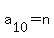 a%5B10%5D+=+n