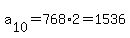 a%5B10%5D+=768%2A2=1536
