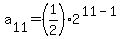 a%5B11%5D=%281%2F2%292%5E%2811-1%29
