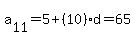 a%5B11%5D=++5+%2B%2810%29%2Ad+=+65