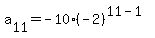 a%5B11%5D+=+-10%2A%28-2%29%5E%2811-1%29
