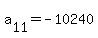 a%5B11%5D+=+-10240