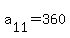 a%5B11%5D+=+360