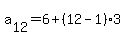 a%5B12%5D+=+6%2B%2812-1%293