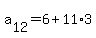 a%5B12%5D+=+6%2B11%2A3