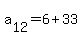 a%5B12%5D+=+6%2B33
