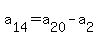 a%5B14%5D=a%5B20%5D-a%5B2%5D