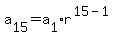 a%5B15%5D=a%5B1%5Dr%5E%2815-1%29