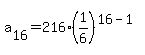 a%5B16%5D=216%2A%281%2F6%29%5E%2816-1%29