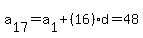 a%5B17%5D=a%5B1%5D%2B%2816%29%2Ad+=+48