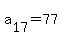 a%5B17%5D+=+77