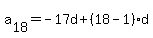 a%5B18%5D+=+-+17d+%2B+%2818+-+1%29d
