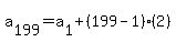 a%5B199%5D=a%5B1%5D%2B%28199-1%29%282%29