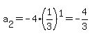 a%5B2%5D=-4%281%2F3%29%5E1=-4%2F3