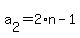 a%5B2%5D=2%2An+-+1