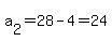a%5B2%5D=28-4=24