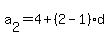 a%5B2%5D=4%2B%282-1%29%2Ad