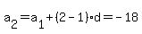 a%5B2%5D=a%5B1%5D%2B%282-1%29%2Ad=-18