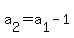 a%5B2%5D=a%5B1%5D-1