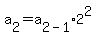 a%5B2%5D=a%5B2-1%5D%2A2%5E2