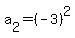 a%5B2%5D+=+%28-3%29%5E2