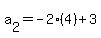 a%5B2%5D+=+-2%284%29%2B3