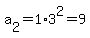 a%5B2%5D+=+1+%2A3%5E2=9
