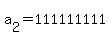 a%5B2%5D+=+111111111