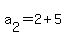 a%5B2%5D+=+2+%2B+5