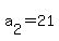 a%5B2%5D+=+21