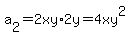 a%5B2%5D+=+2xy%2A2y+=+4xy%5E2