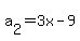 a%5B2%5D+=+3x-9+