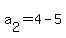 a%5B2%5D+=+4+-+5