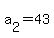 a%5B2%5D+=+43+