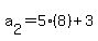 a%5B2%5D+=+5%288%29%2B3+