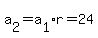 a%5B2%5D+=+a%5B1%5D%2Ar+=+24
