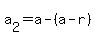a%5B2%5D+=+a+-+%28a-r%29