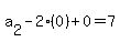 a%5B2%5D+-+2%280%29+%2B+0+=+7