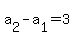 a%5B2%5D-a%5B1%5D=3