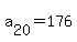 a%5B20%5D+=+176