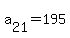a%5B21%5D+=+195