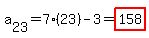 a%5B23%5D+=+7%2823%29+-+3+=+highlight%28158%29