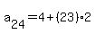 a%5B24%5D=4%2B%2823%29%2A2