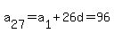 a%5B27%5D=a%5B1%5D%2B26d=96