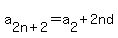 a%5B2n%2B2%5D=a%5B2%5D%2B2nd
