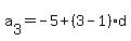 a%5B3%5D=-5%2B%283-1%29d