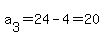 a%5B3%5D=24-4=20